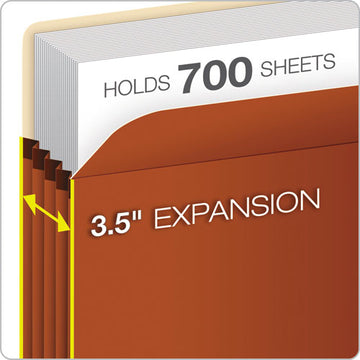 Pendaflex® Pocket File, 3.5" Expansion, Letter Size, Red Fiber freeshipping - TVN Wholesale